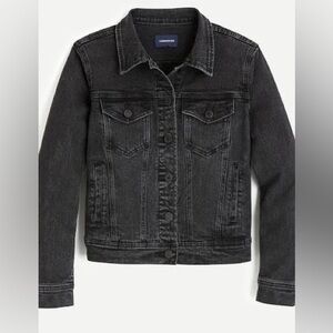 J Crew Jeans Black Denim Jacket Trucker Classic Stretch Cotton Blend S